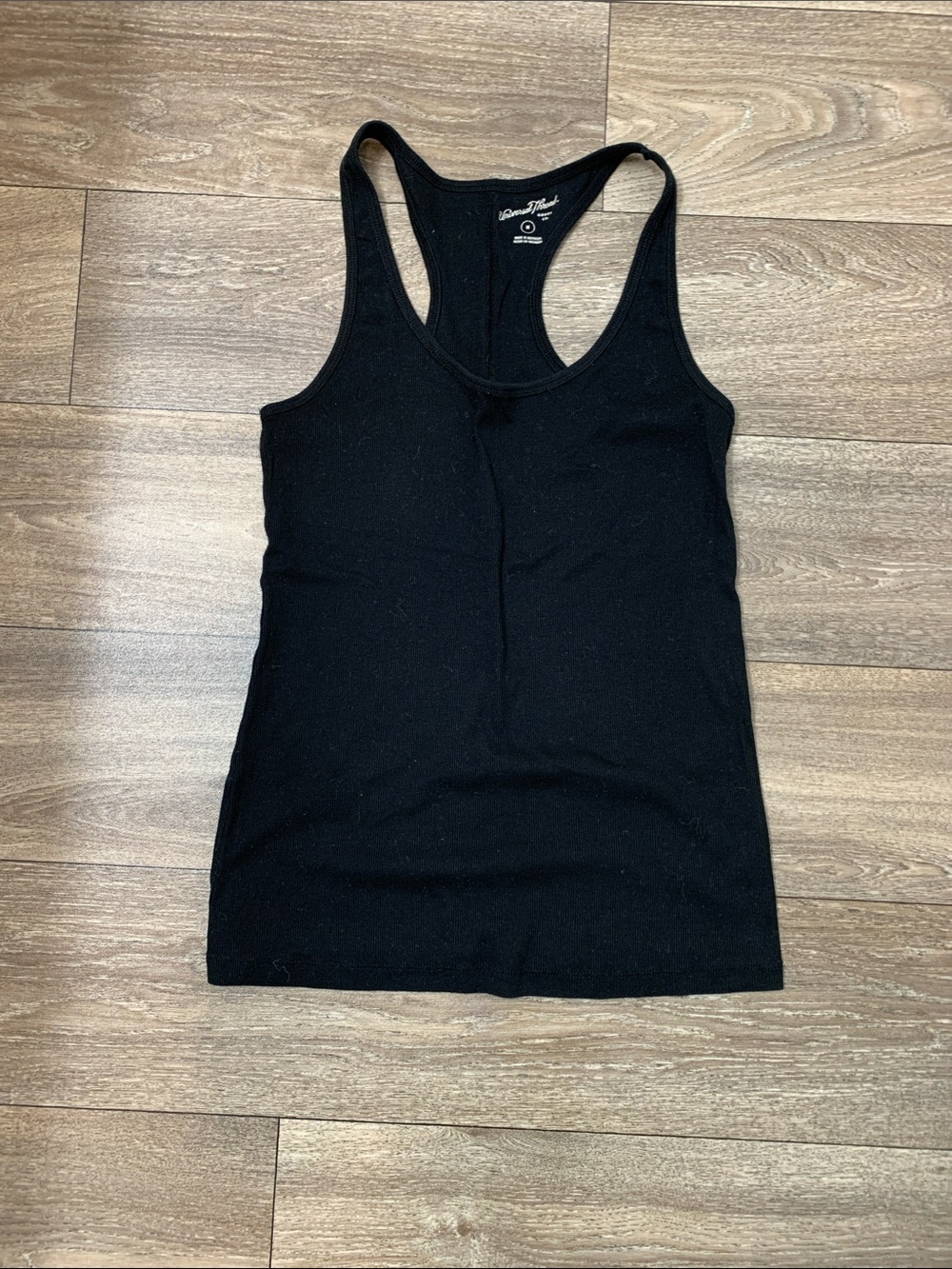 Universal Thread Black Ribbed Slim Racerback Tank